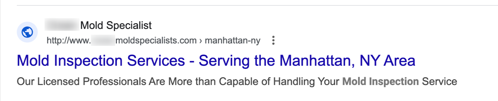 Source: Google.com, sponsored search results