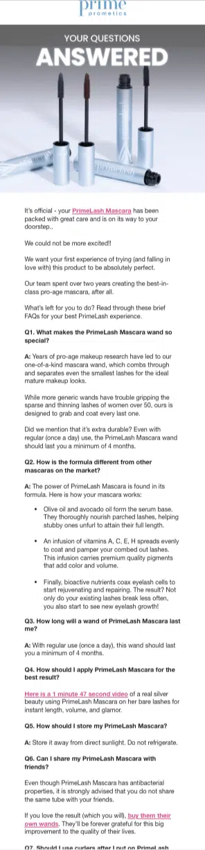 Your PrimeLash Mascara is zooming to you